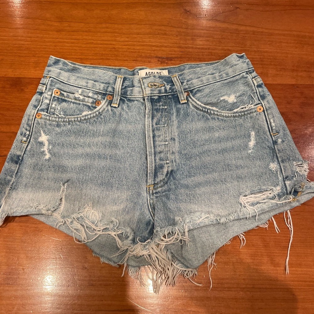 Agolde Parker Cutoff Shorts, 25 Swapmeet New - Picture 10 of 12